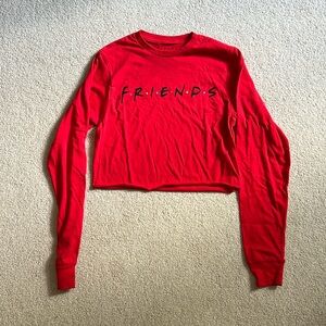 NWOT Friends cropped long sleeve tee